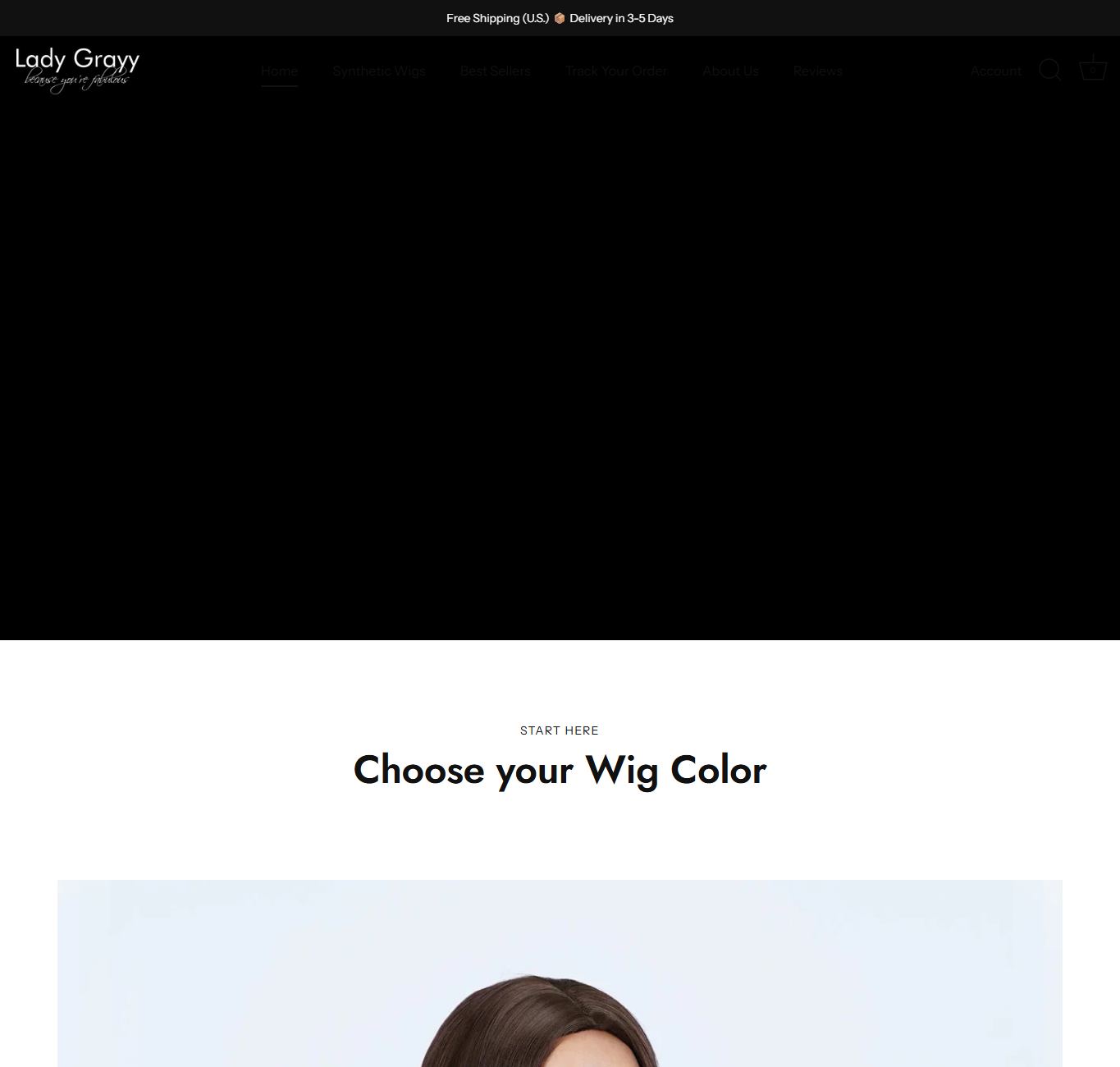 Lady Grayy homepage screenshot for research comparison